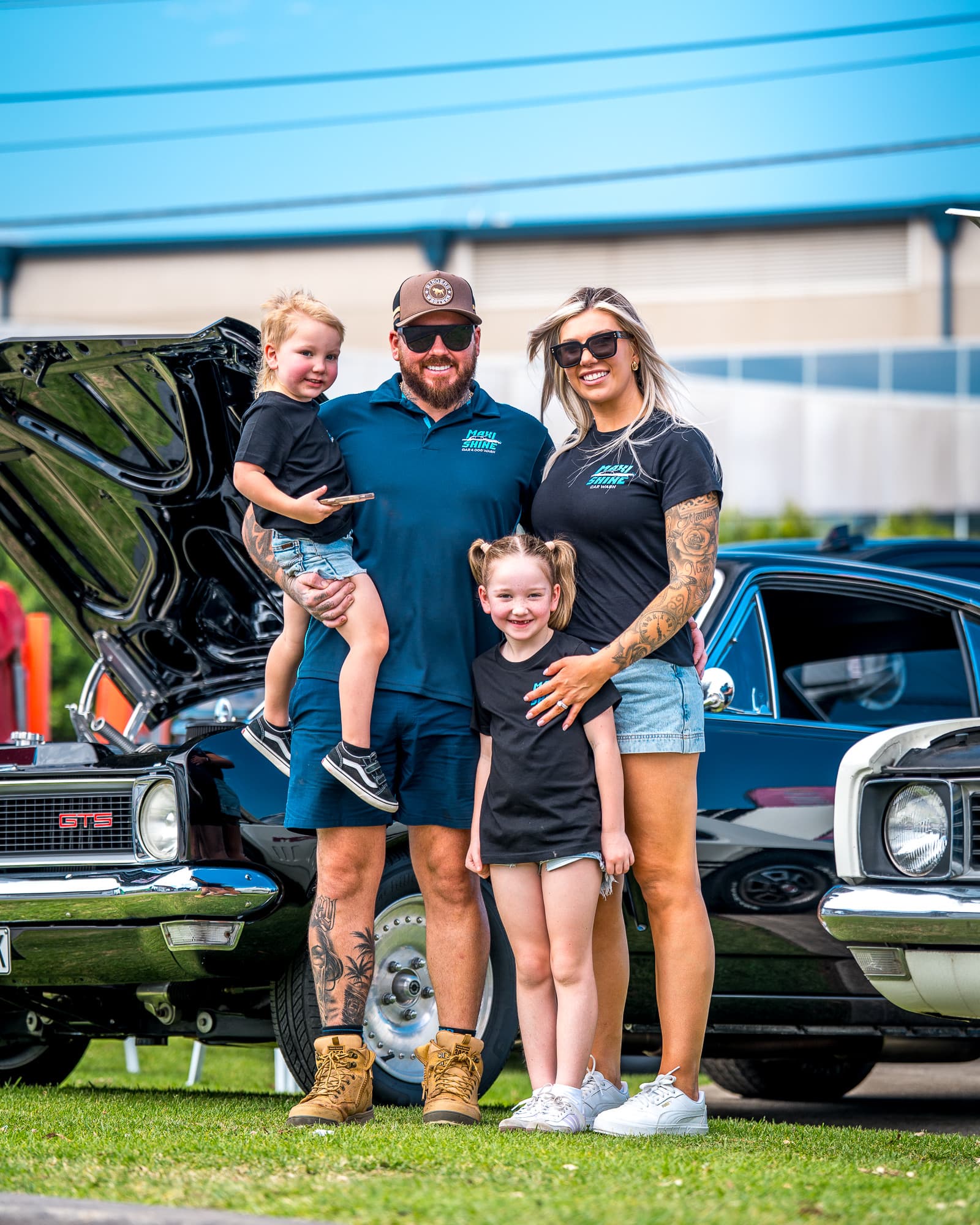 Aaron Wright with his family. Director of Maxishine